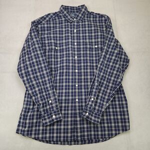 Polo Ralph Lauren Whitfield Button Up Shirt Mens L Blue Plaid Long Sleeve Cotton